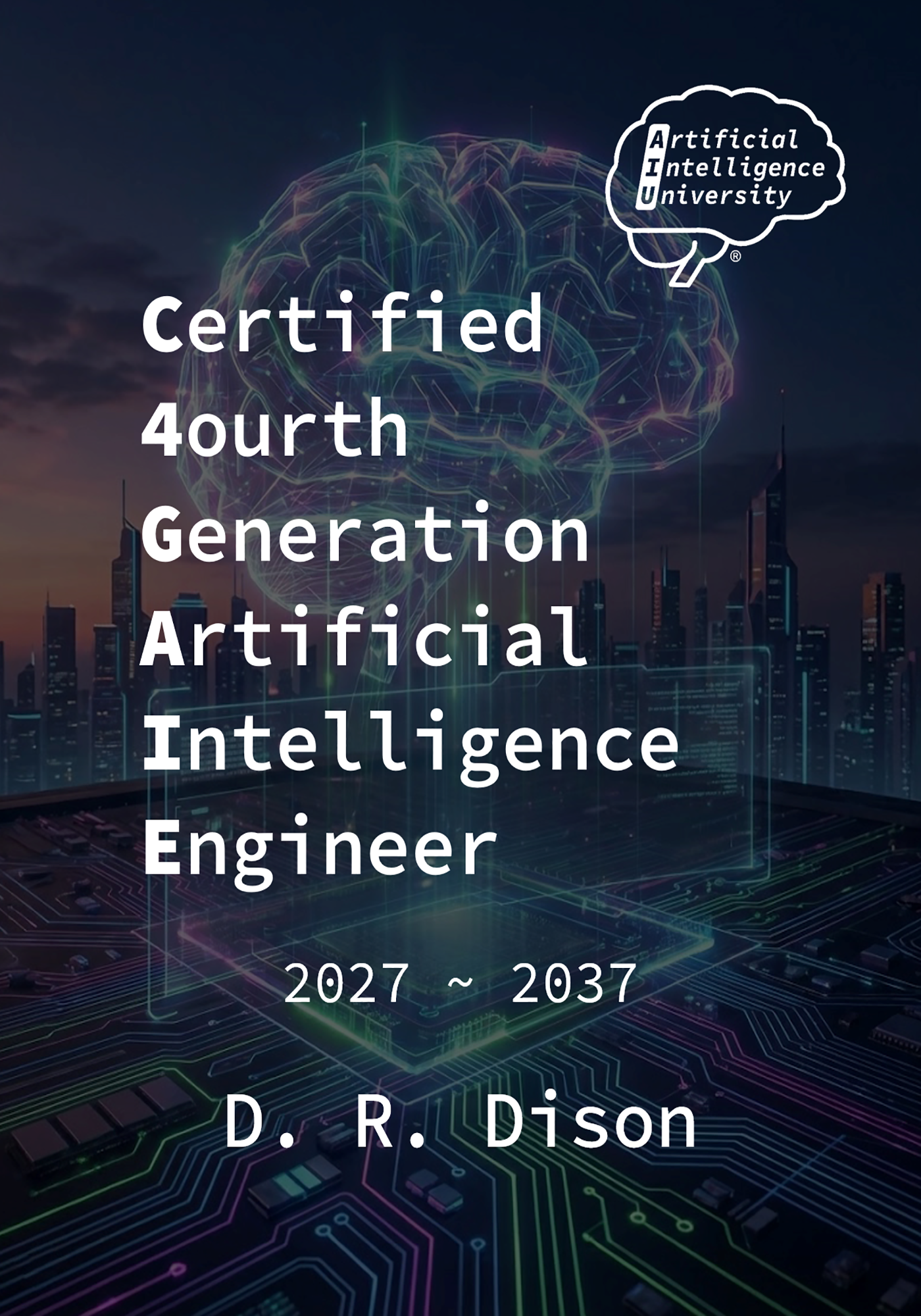 Certified 4ourth Generation Artificial Intelligence Engineer (C4GAIE) cover - click to open the PDF