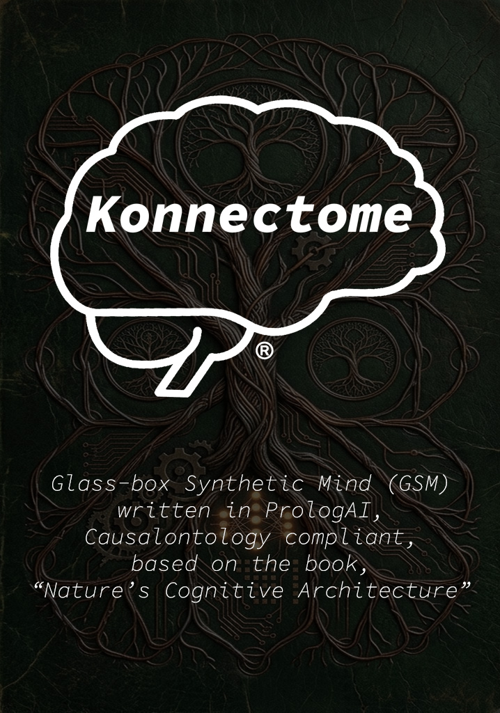 Konnectome - a Glass-box Synthetic Mind (GSM) written in PrologAI, based on the book Nature's Cognitive Architecture